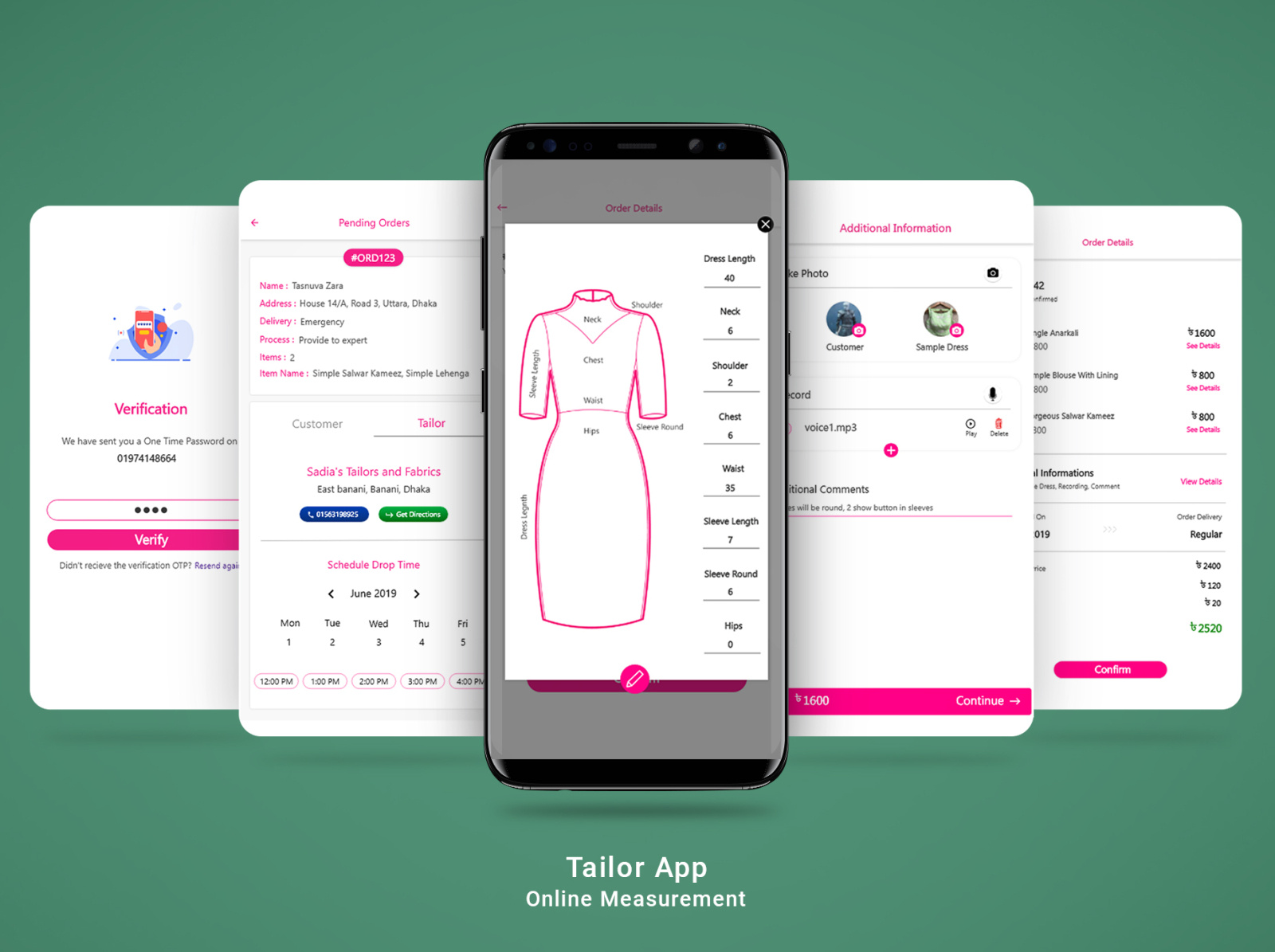 Tailor App Measurement Process) by Kazi Efrat Ara on Dribbble