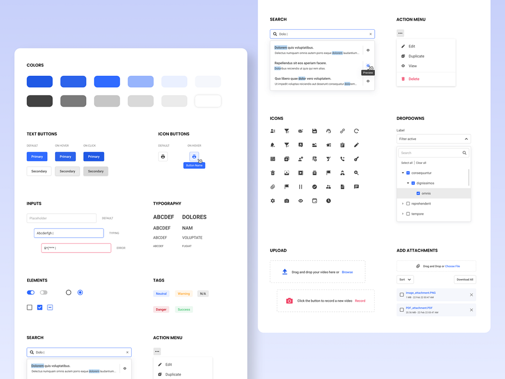 Design System - Web Application by Kazi Efrat Ara on Dribbble