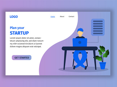 Startup Landing Page Design adobexduikit design illustration landing page design landing page ui photoshop psd template ui ui design uiux ux