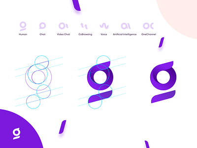 Glia monogram brand identity branding cx digital customer experience glia icons logo monogram rasmus raal rebranding vector