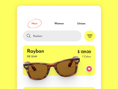 Sunglasses Store UI Design #Day4