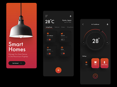 Smart Home App | Dark Style UI