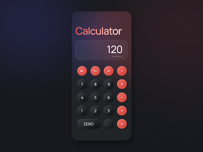 Calculator App Neomorphism
