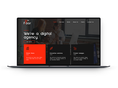 Digital media agency UI design branding design illustration illustrator minimal typography ui ux web website