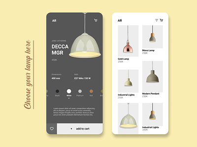 Lamp Store app art branding design flat icon illustration redesign typography ui ux web