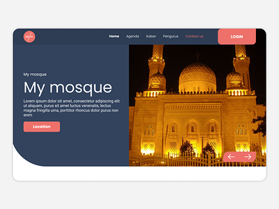 Mosque - Web Design art branding design flat illustration logo redesign ui web design