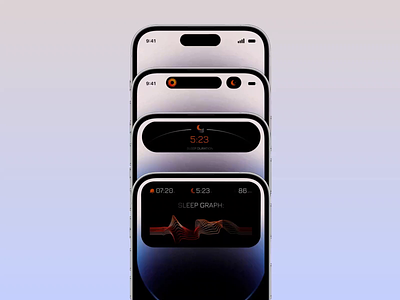 Sleep tracking mobile app - Dynamic Island animation app concept design dynamic island illustration ios island motion graphics sleep tracking ui ux