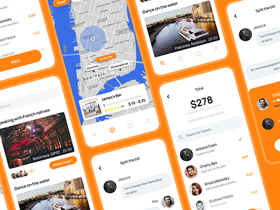Expat Network App | Concept app clean color orange ui ux