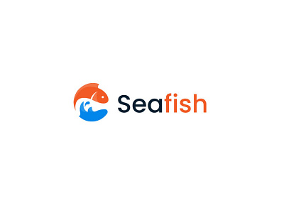 Sea Fish logo design art branding clean design illustration logo minimal vector