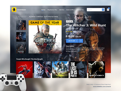 DailyUI_#012 - E-Commerce Shop (Single Item) adobe xd cart dailyui dailyui 012 ecommerce games playstation shopping ui design