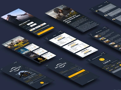 PUBG Tournament adobe xd app design battlefield design game pubg ui design