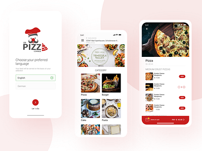 Feeling Hungry? Here's an Restaurant UI adobexd app clean food mobile app mobile ui pizza restaurant ui uidesign ux xd design