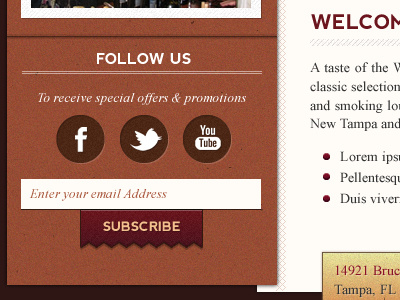 Toast Social Sidebar button follow us homepage social web design