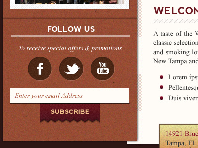Toast Social Sidebar web design social homepage follow us button