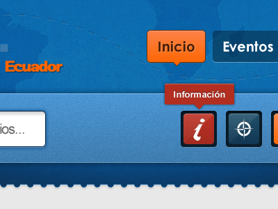 Hoteles y Servicios Header header menu tooltip travel ecuador input button