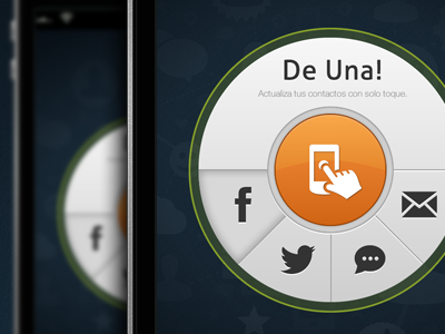 De Una! app button iphone mobile ui ux