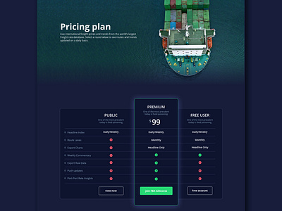 Fbx Pricing pricing page ui ux web page