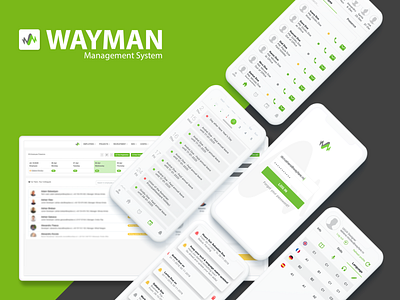 Wayman - Management System app design icon logo management management app minimal mobile paperworkoff system teams teamwork ui ux web