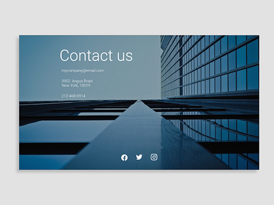 Daily UI Day 028: Contact Us