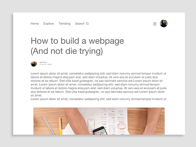 Daily UI Day 035: Blog Post blog design daily daily 100 challenge daily ui dailyui day 035 day 35 design ui ux web webdesign