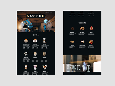 Daily UI Day 043: Food Drink Menu daily daily 100 challenge daily ui dailyui day 043 day 43 design food drink menu design ui ux web web design webdesign