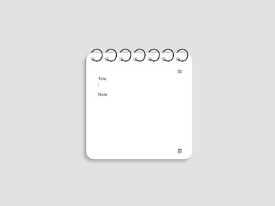 Daily UI Day 065: Notes Widget