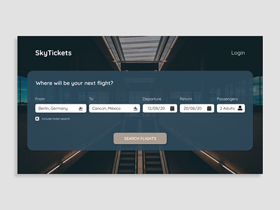 Daily UI Day 068: Flight Search component daily daily 100 challenge daily ui dailyui day 068 day 68 design flight flight booking flight search flights ui ux web webdesign