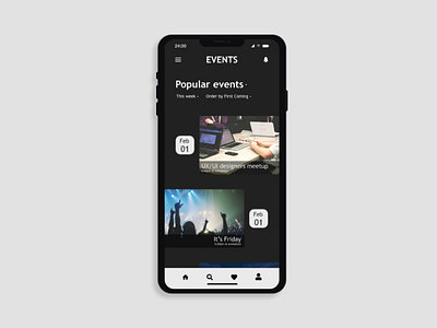 Daily UI Day 070: Event Listing daily 100 challenge daily ui dailyui day 070 day 70 design event event listing listing mobile app mobile design mobile ui ui ux