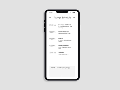 Daily UI Day 071: Schedule