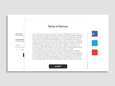 Daily UI Day 089: Terms of Service component component design daily daily 100 challenge daily ui dailyui day 089 day 89 design servide servide terms terms and conditions terms of service ui ux web webdesign