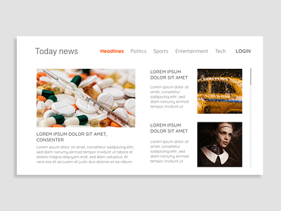 Daily UI Day 094: News daily daily 100 challenge daily ui dailyui day 094 day 94 design new news news feed newsfeed newsletter ui ux web web design webdesign