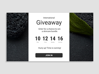 Daily UI Day 097: Giveaway