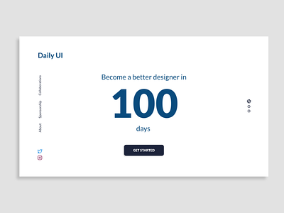 Daily UI Day 100: Redesign Daily UI Landing Page