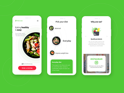 Landing Page for Healthy Food Delivery