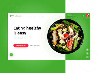 Landing Page for Healthy Food Delivery food food delivery landing page