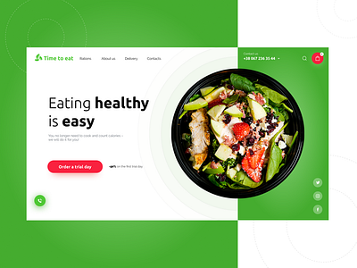 Landing Page for Healthy Food Delivery