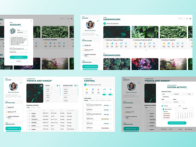 Individual Sensor Page UI/UX Design automatic system dashboad dashboard ui greenhouse plants sensor