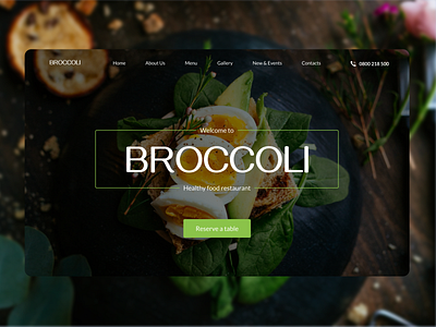 Healthy food restaurant website design food healthy food homepage landing page lending page promo site restaurant ui ui ux ui design website