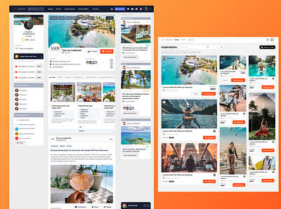 Social networks B2B for the tourism industry design uiux