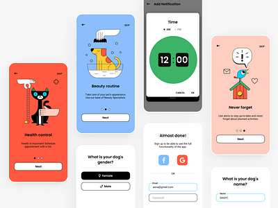 Pets app - concept design