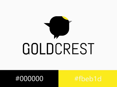 Goldcrest Logo bird black goldcrest goldcrest logo grey jewellery logo logo logo design logotype yelow