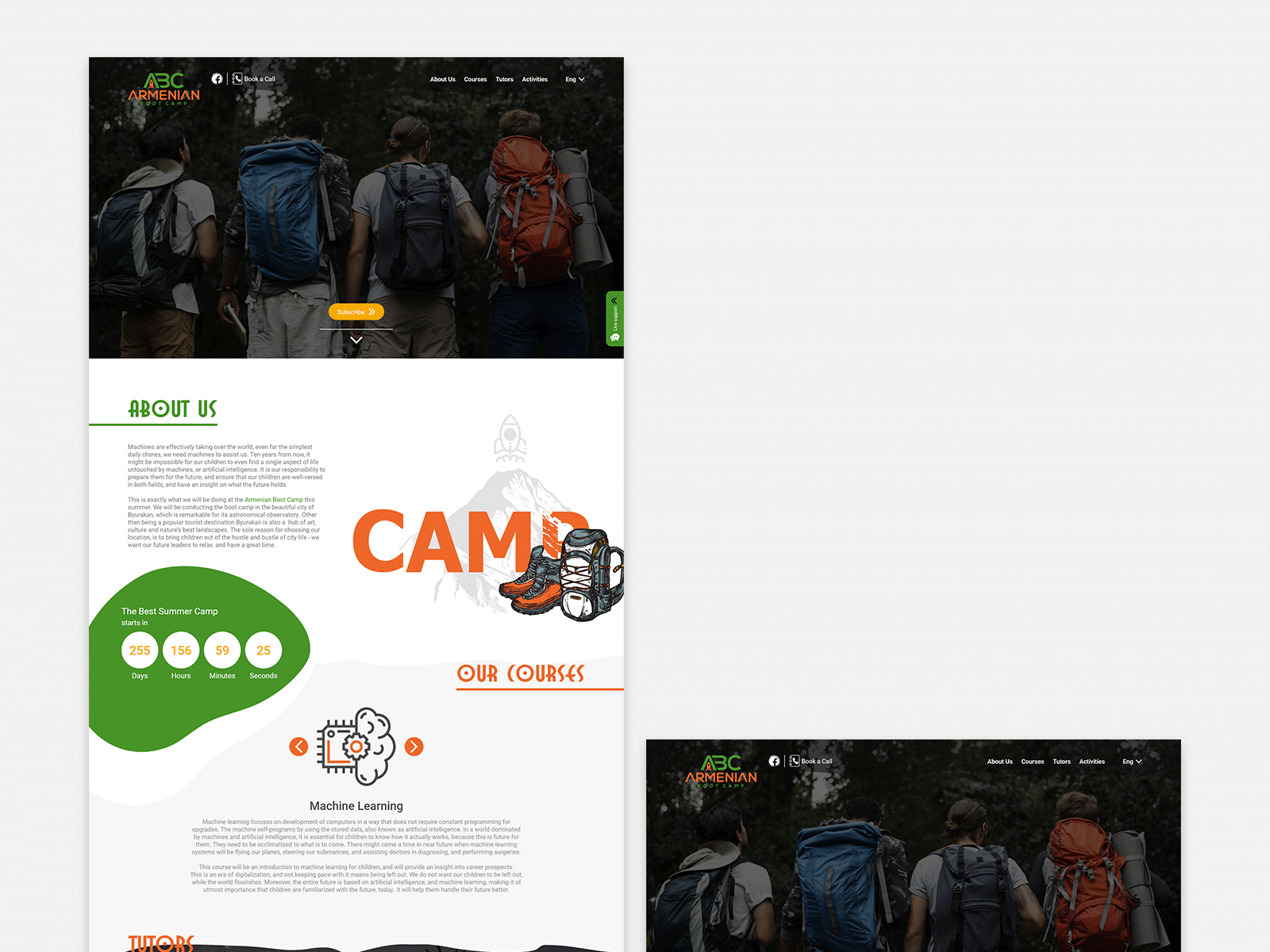 Armenian Boot Camp Website Design