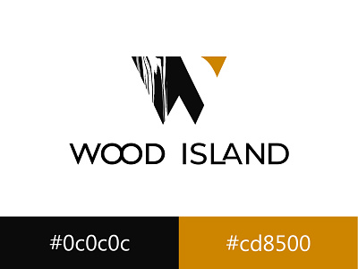 Logo "Wood Island" island logo logodesign logotype logowood w letter logo w logo wood woodisland