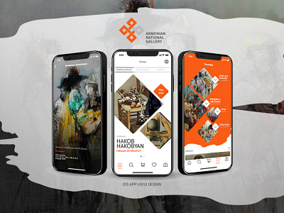 Armenian National Gallery APP app app design gallery graphicdesign ios logo ui ux design