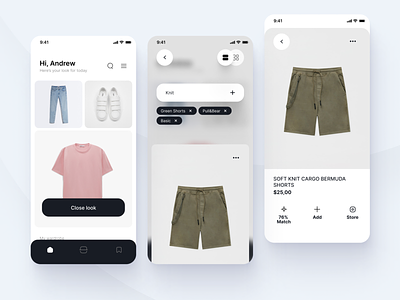 Virtual Wardrobe - Mobile app app app design clothes components design fashion figma grid layout mobile mobile ui product ui ux webdeign