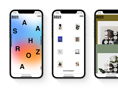 SAHAROZA - Portfolio website animation app branding colourful design designer figma graphic designer illustration layout logo portfolio ui ux webdeign website