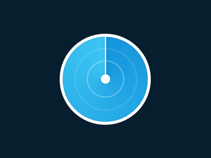 Smooth Detection 🌀 animation blue detection gradient icon illustration mention motion product radar smooth trend