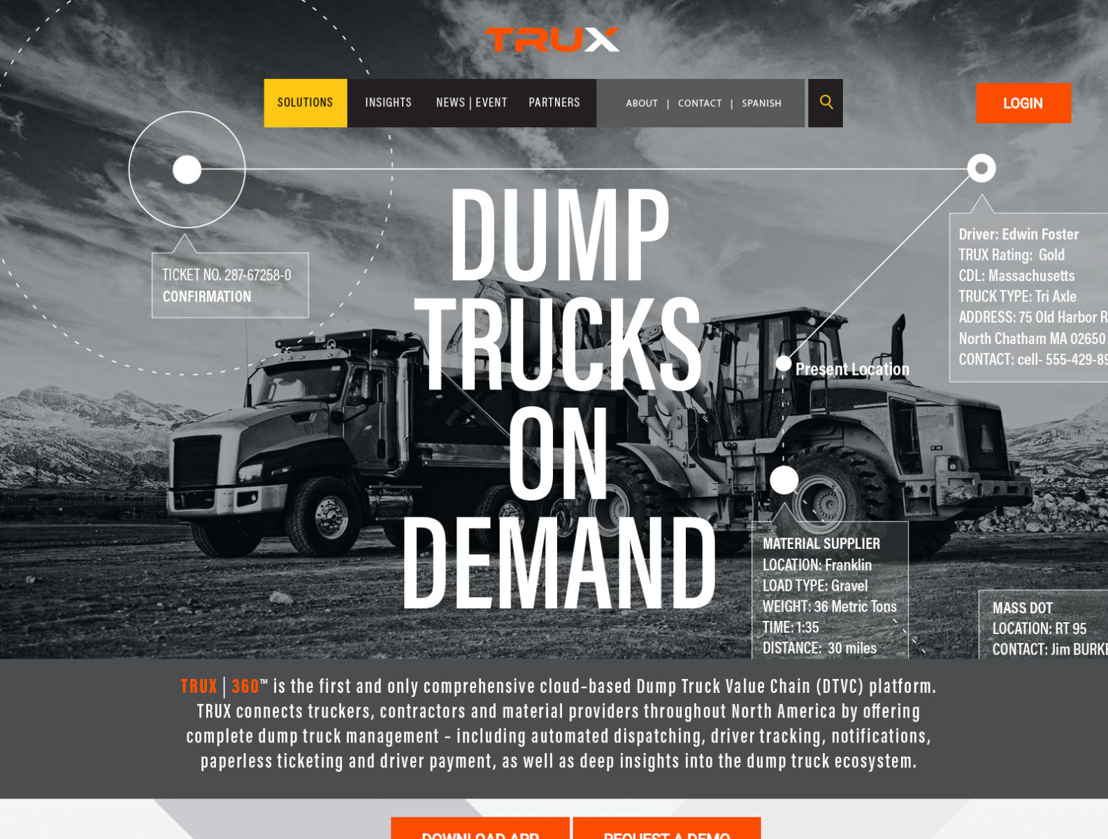 Trucking company website design by Xigmapro on Dribbble