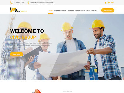 Corporate Website Homepage UI Design ui