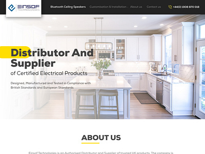 Homepage UI Design for Electrical Company